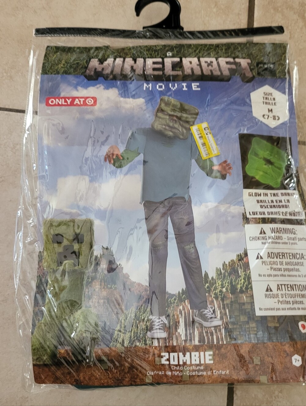 Minecraft Zombie M 7/8 Costume
